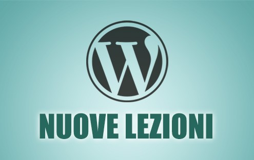 nuove lezioni di wordpress