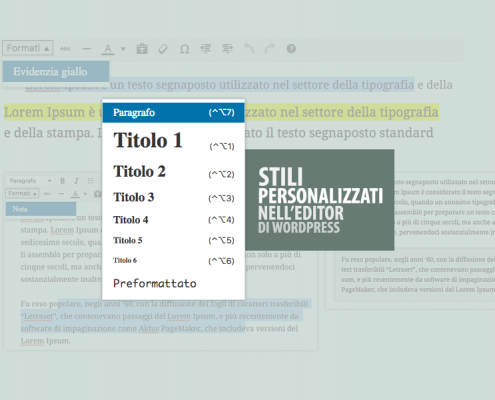 Stili CSS personalizzati nel editor di WordPress