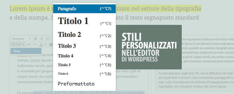 Stili CSS personalizzati nel editor di WordPress